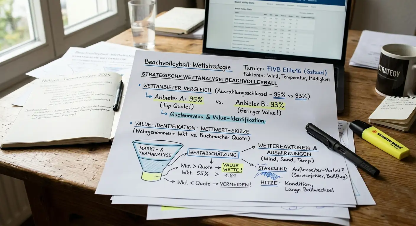 Strategische Ansätze für Beachvolleyball-Wetten: Quotenvergleich, Wetterfaktor-Analyse und Wertquoten-Identifikation im deutschen Sportwettenmarkt